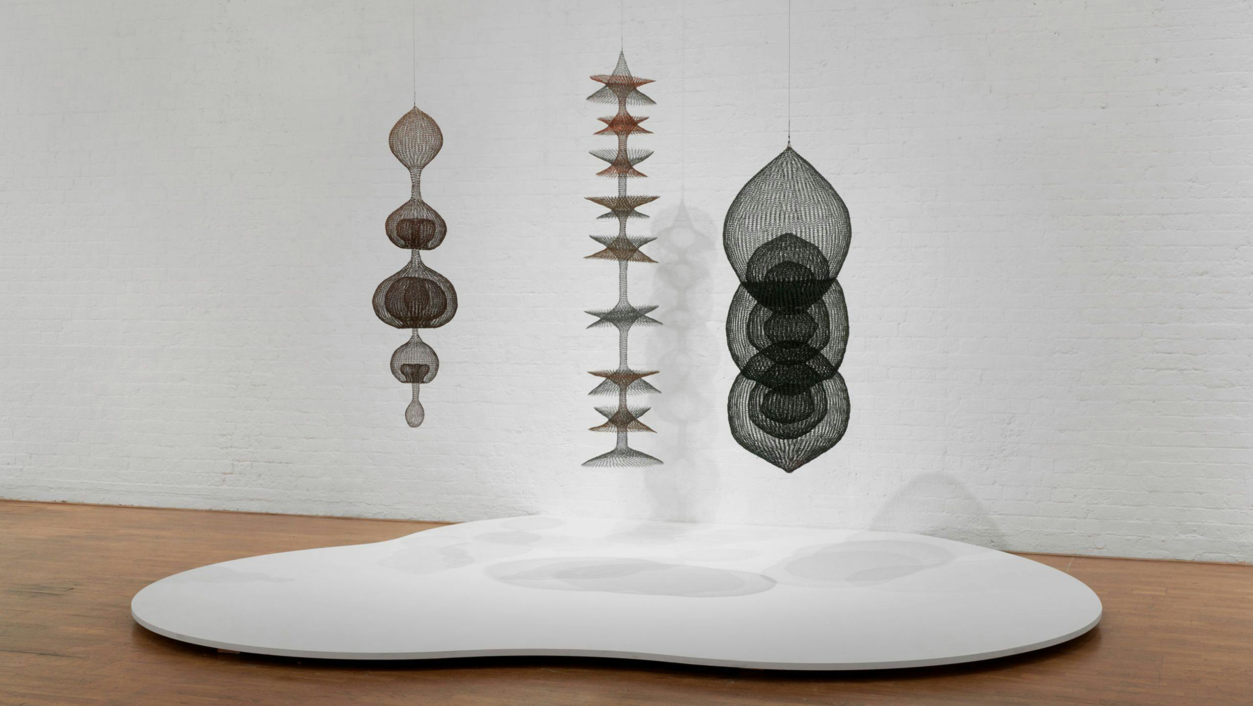 Installation view of the exhibition Ruth Asawa: Citizen of the Universe at Modern Art Oxford, dated 2022.